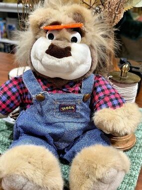 Vintage 1997 Bubba Plush Lion Stuffed Talking Animal Blue